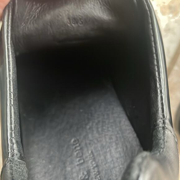 Rag & Bone Rb1 Low Top Liquid Shine Leather Black Sneakers - Picture 11 of 13